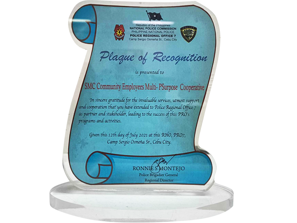 SMC-CEMPC Commended by PNP Regional Office 7 for Exemplary Partnership